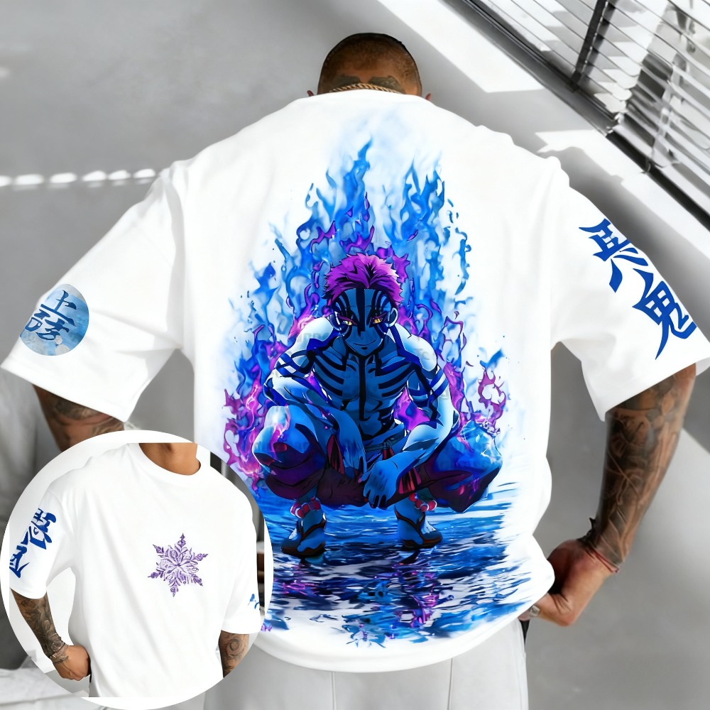 Anime Merchandise Demon Slayer - Demon Slayer Akaza Pure Cotton T-shirt