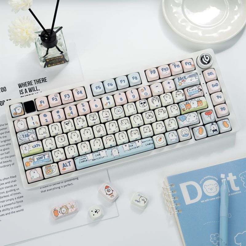 Keycap Artisan Anime - Cute Girly MOA Joke Bear PBT