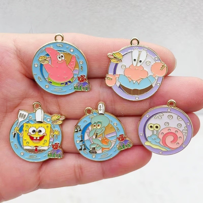 Anime Merchandise Gift - 10pcs cartoon anime alloy oil drop
