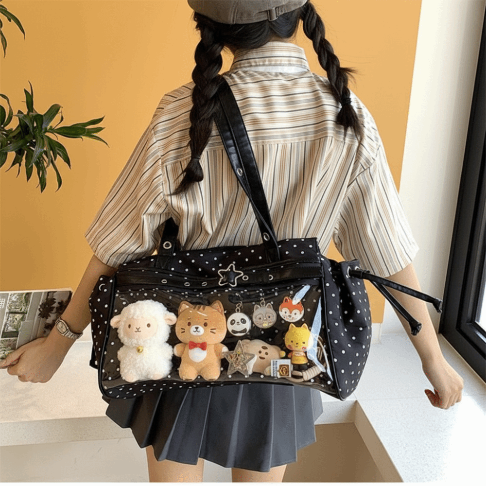 Harajuku Polka Dot Itabag Y2K  - đánh giá và giá Anime Merchandise Women
