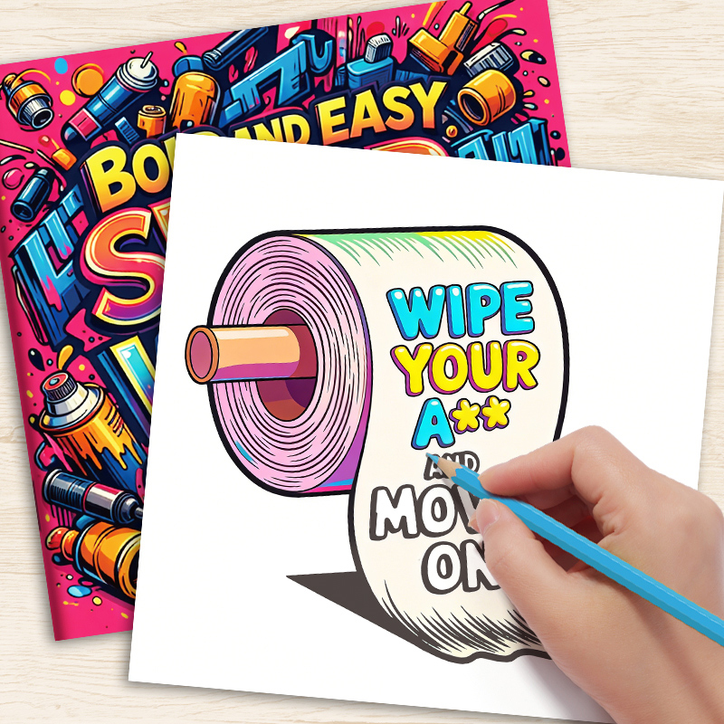 Adult Coloring Book with Witty - đánh giá và giá Art Book Illustration