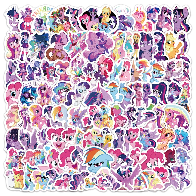 100pcs Cartoon My Little Ponys - đánh giá và giá Anime Merchandise Gift