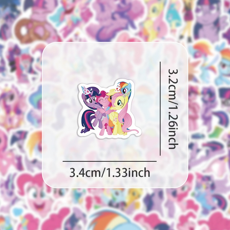 100pcs Cartoon My Little Ponys - đánh giá và giá Anime Merchandise Gift