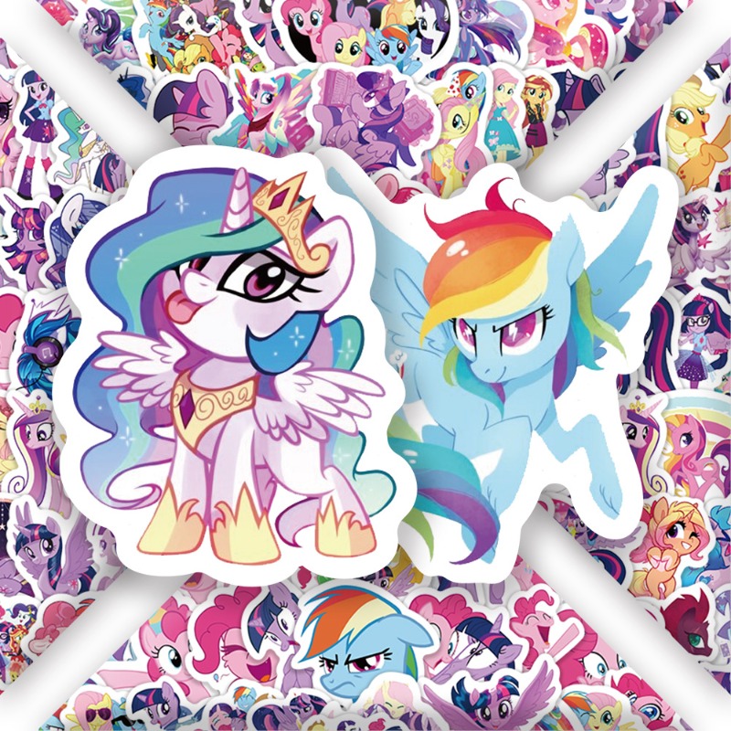 100pcs Cartoon My Little Ponys - đánh giá và giá Anime Merchandise Gift