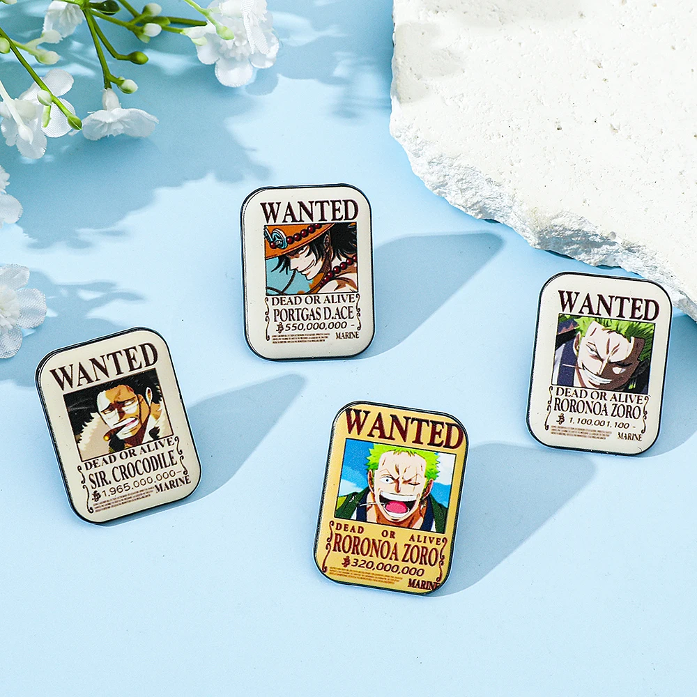 4 Pcs ONE PIECE Cartoon Anime  - đánh giá và giá Enamel Pin Set