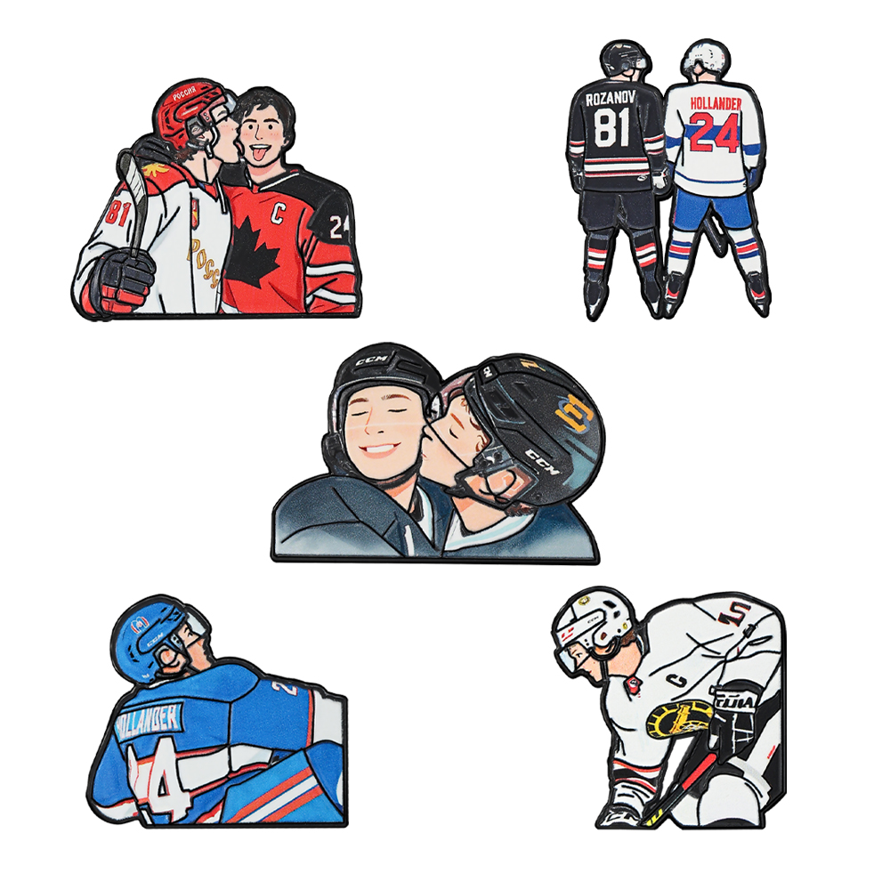 5pcs Heated Rivalry Cartoon ic - đánh giá và giá Enamel Pin Set