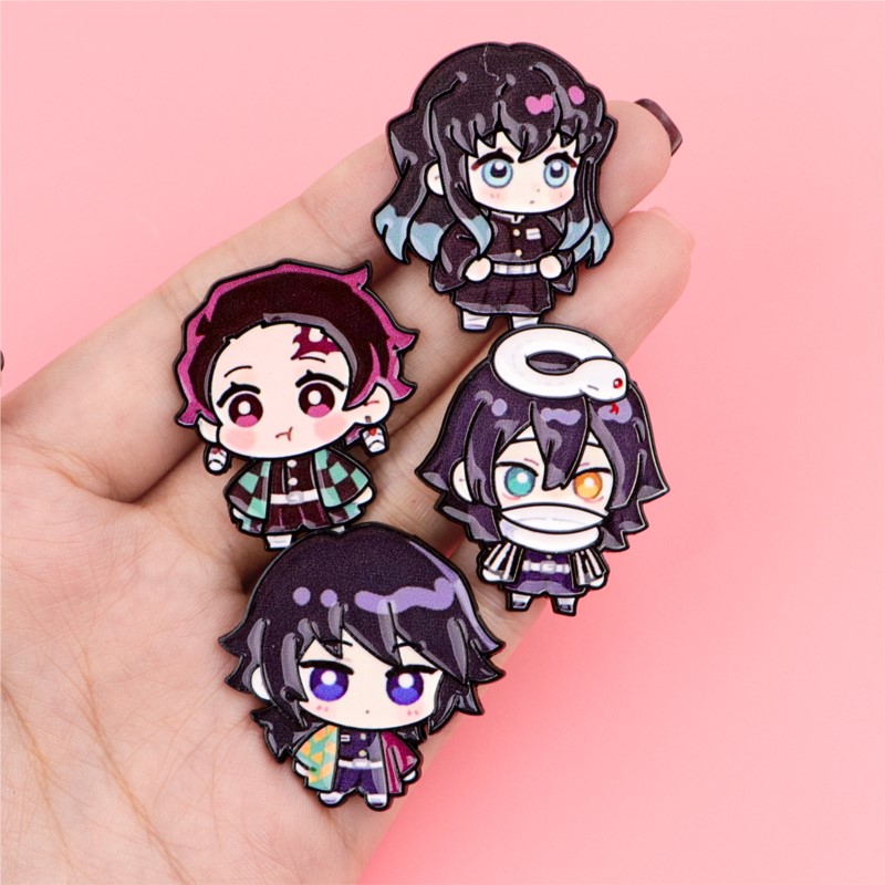 Cute Q Version Kimono Cartoon  - đánh giá và giá Enamel Pin Set