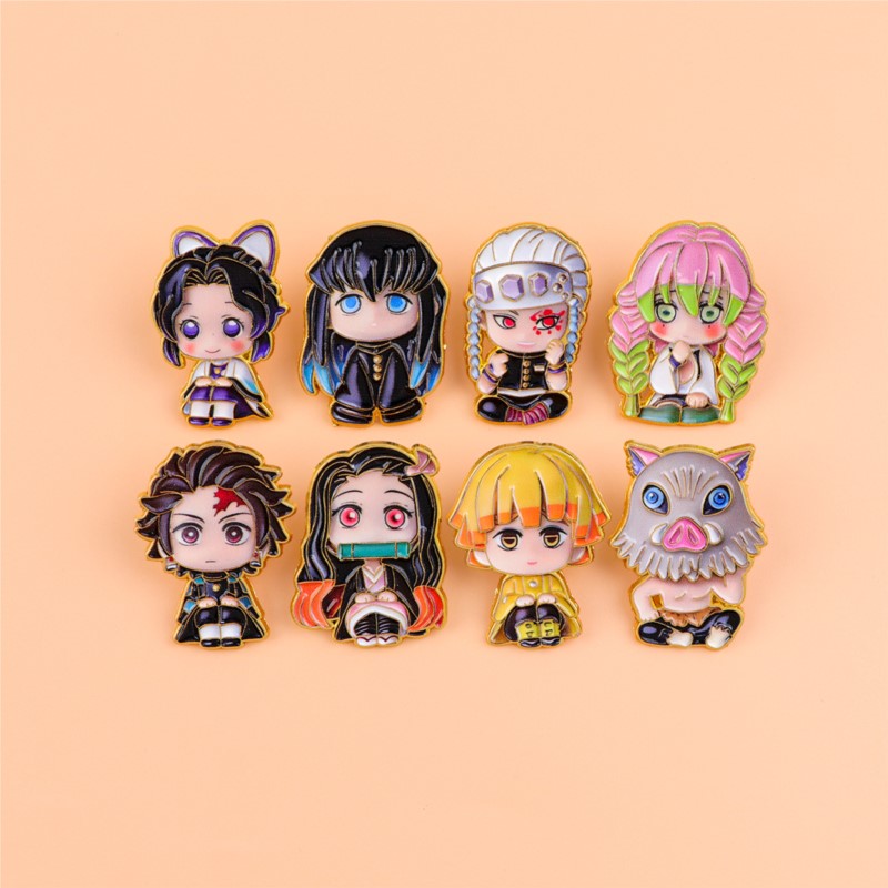 Cute Q Version Kimono Cartoon  - đánh giá và giá Enamel Pin Set