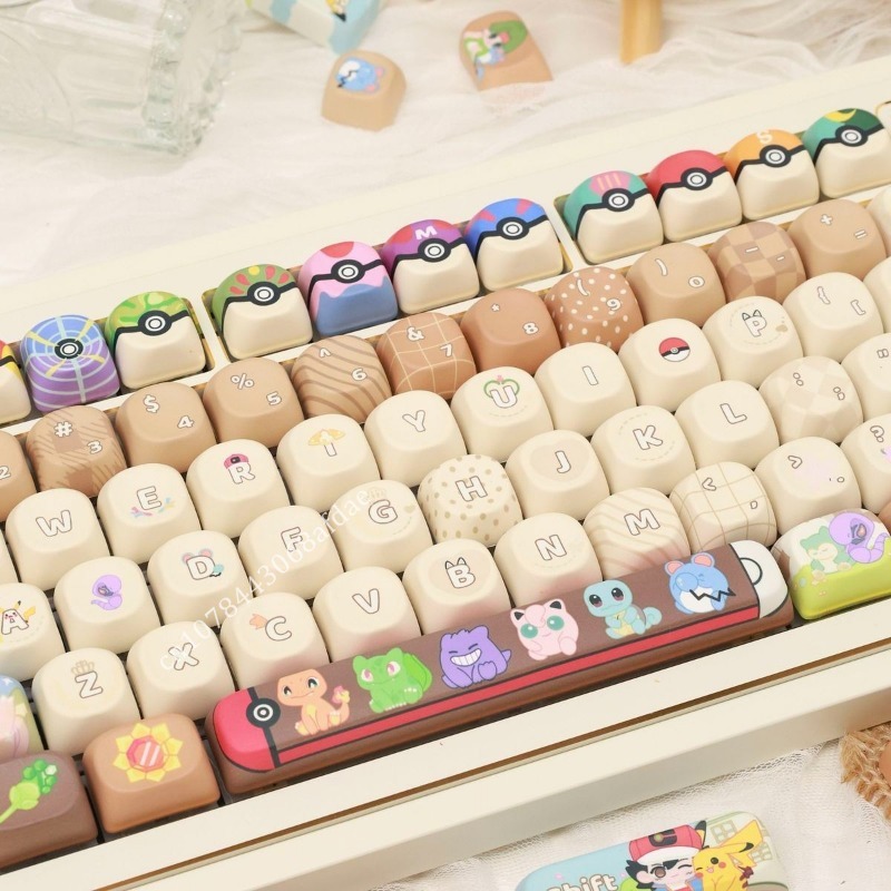 Anime Pokemon Keycaps MOA Heig - đánh giá và giá Keycap Artisan Anime
