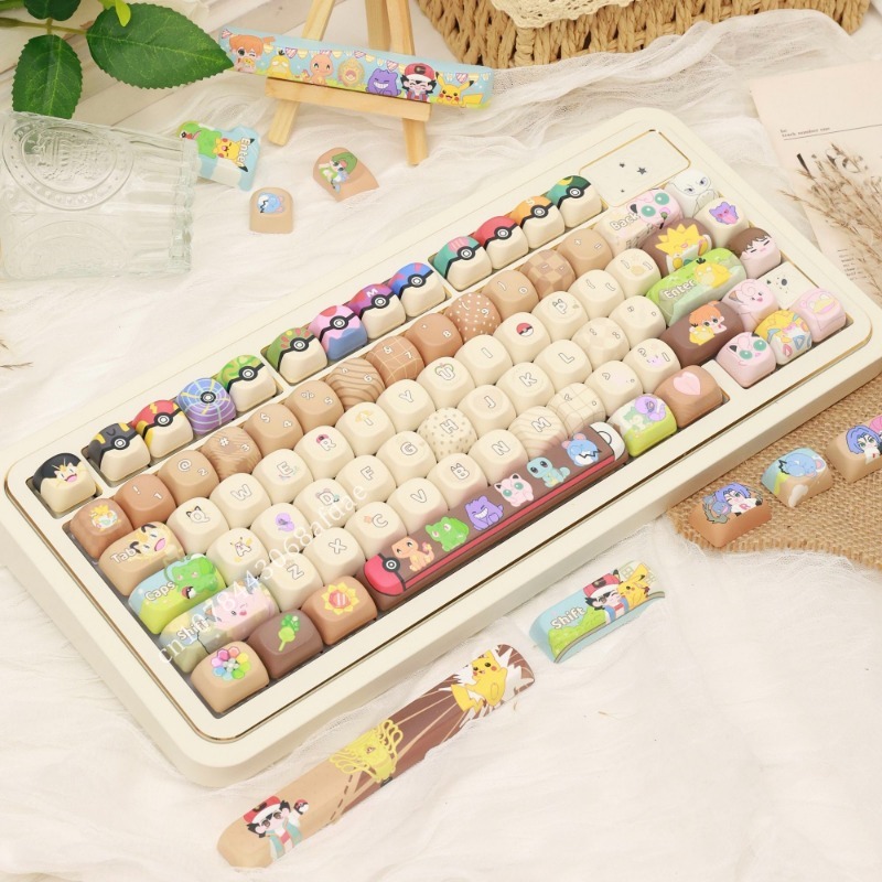 Anime Pokemon Keycaps MOA Heig - đánh giá và giá Keycap Artisan Anime
