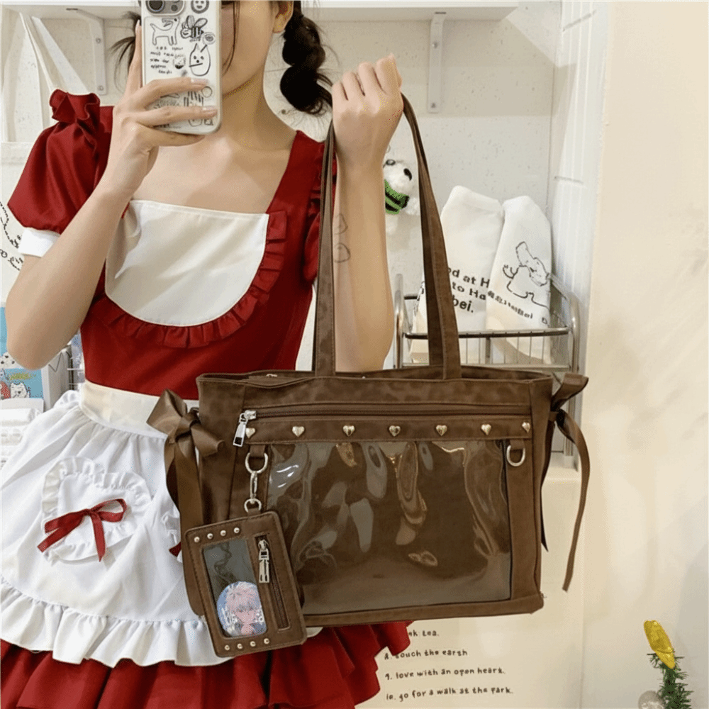 Harajuku Bow Rivet Itabag Y2K  - đánh giá và giá Anime Merchandise Women